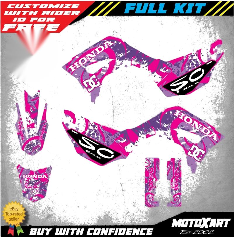 Honda CRF 110 (2019-2020) - DC Chick Style Custom Graphics Full Kit
