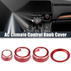 Honda CR-V 2017-2021 Red 4pcs AC Knob Covers