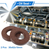 Make Model Oil Seal 30x62x10mm Rotary Shaft Seal FKM Brown 2 Pcs