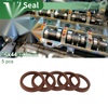 Oil Seal Seal Ring Rotary Shaft Seal FKM Rubber 36x44x5.5mm Brown 5 Pcs