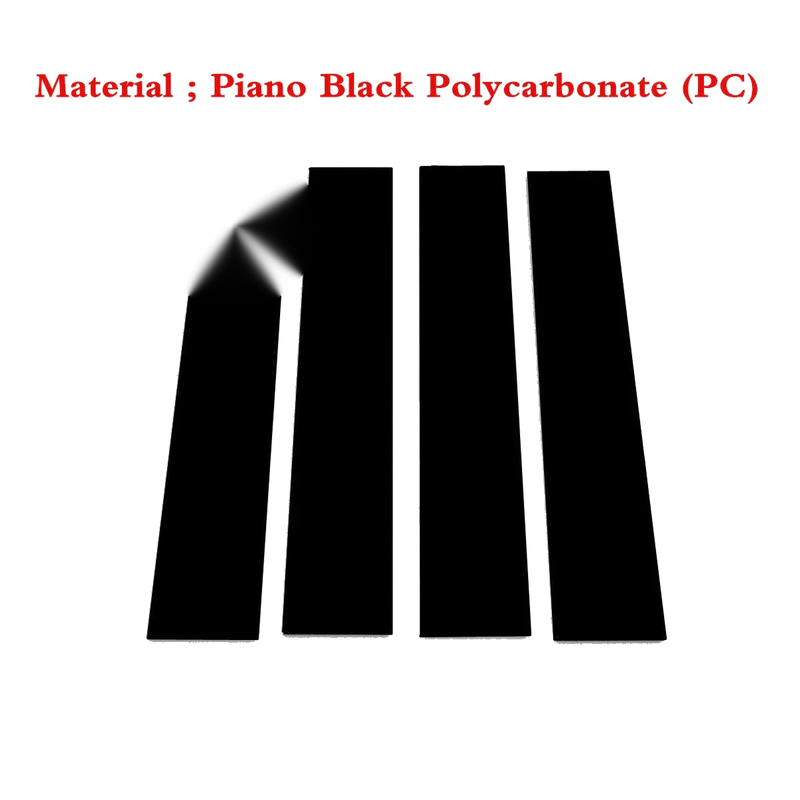 Toyota Highlander Door Trim Pillar Post Black Cover 4 x (2008-2013)