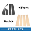 Toyota Tundra (2022-2023) Carbon Fiber Black 4 Pcs Door Pillar Window Trim
