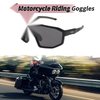 Motorcycle Riding Goggles Black Lens Black Frame Cycling Sunglasses PC UV400