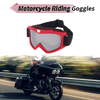 1 Pc Motorcycle Riding Goggles Red Frame Silver Tone Lens PC Cycling Sunglasses