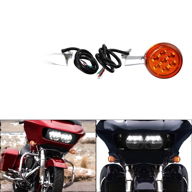 Harley Touring Road Glide LED Turn Signals Light Bracket 4W (2015-2024)