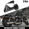 Universal Motorcycle Exhaust Silencer Muffler Pipe / 2 x 60mm /