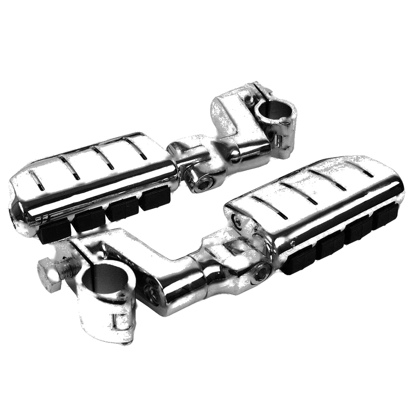 Harley Honda GL1800 22mm-35mm Chrome Highway Bar Foot Pegs Mount Clamps