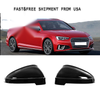 Audi A4 B9 S4 A5 S5 RS5 Glossy Black Mirror Cover Caps (2016+)