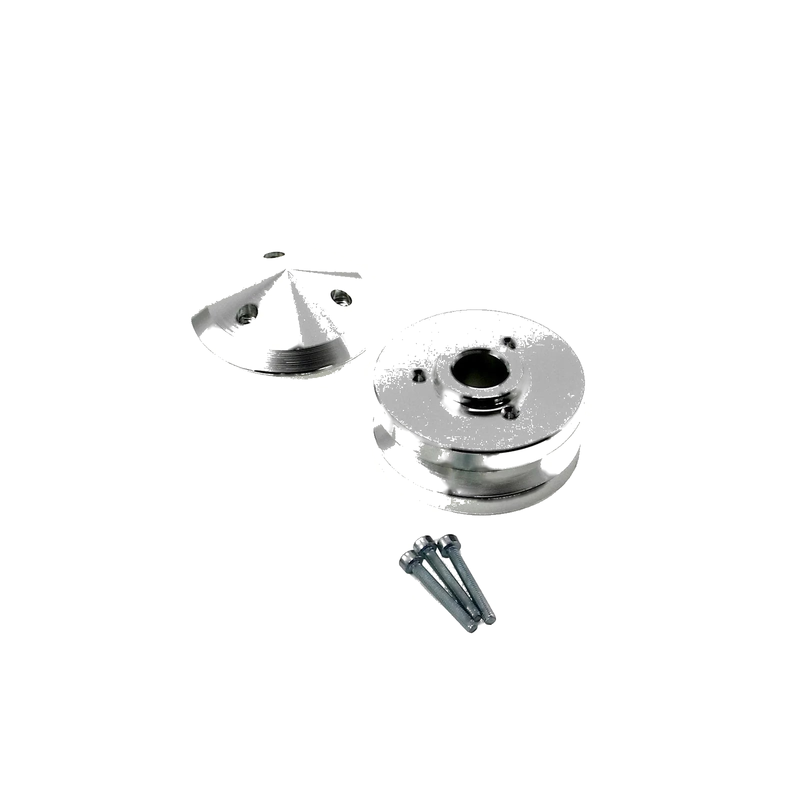 Chevy Ford Single V Groove Silver Billet Alternator Pulley