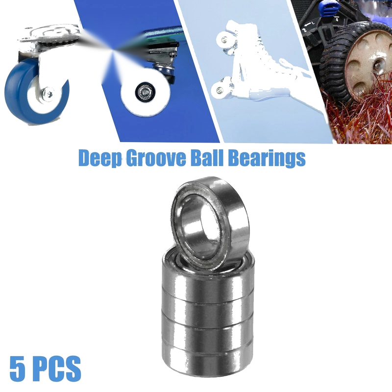 Car Make Model 5 Pcs 6x10x3mm Deep Groove Ball Bearings Double Shield