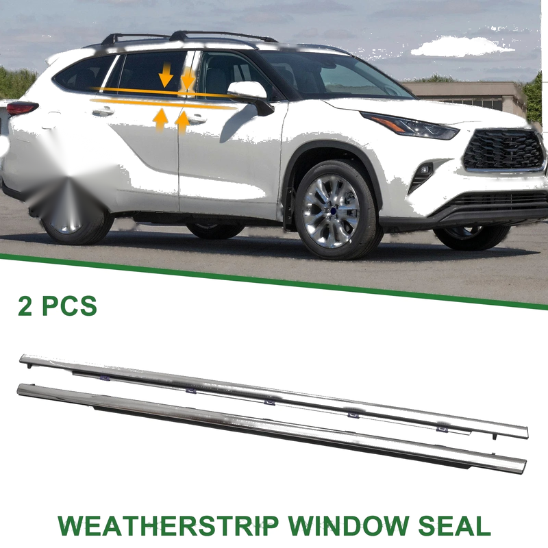 Toyota 2 x Rear Left & Right Weatherstrip Window Seal