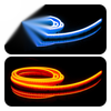 2M Car Daytime Running & Turn Signal Lights Dynamic LED Hood Light Strip