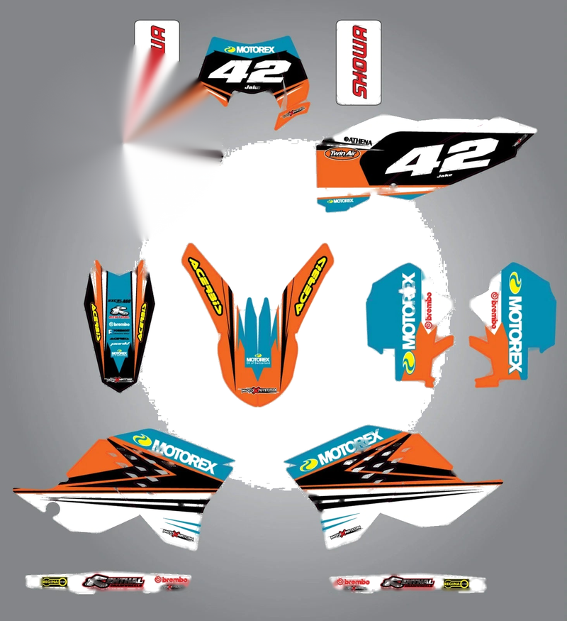 KTM EXC STRIKE STYLE Full Sticker Kit Custom Graphics (2008-2011)