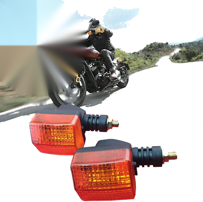 Honda, Yamaha, Suzuki, Kawasaki 4 x Motorcycle Indicators Yellow Lens