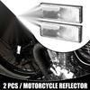 Motorbike Bike White 2 x 3.46x1.26 Universal Reflector Rectangle