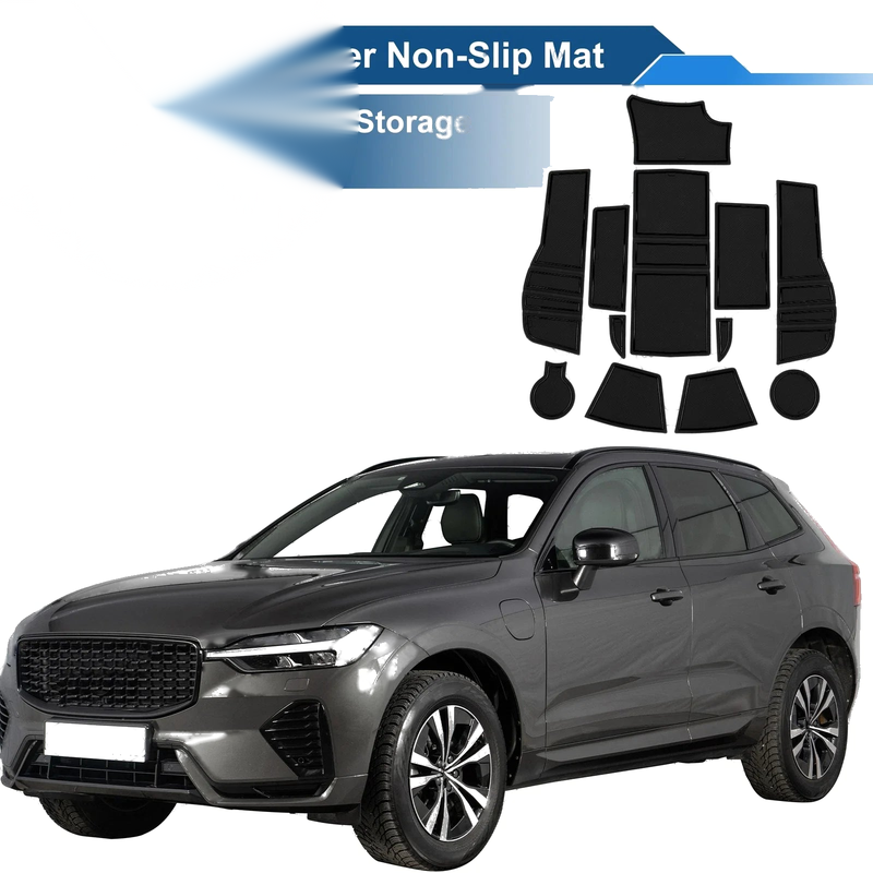 Peugeot 2008 (2020) - 12 Pcs PVC Black Non-Slip Mat Set