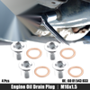 Nissan M16x1.5 Engine Oil Drain Plug Screws (4 Pcs) with Gaskets