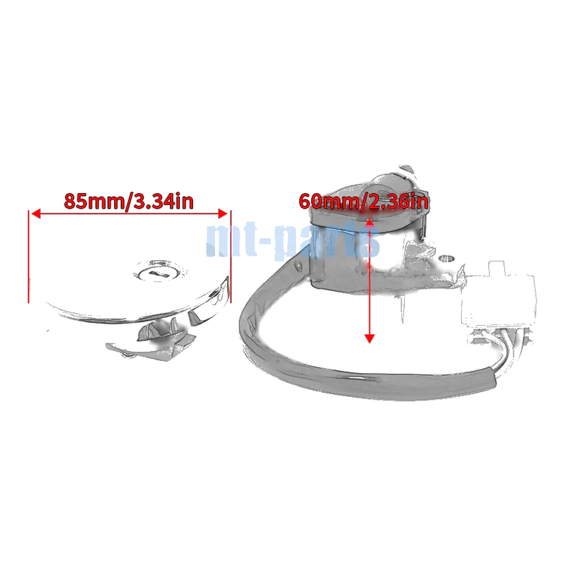 Kawasaki VN800 Vulcan 800 Classic Fuel Gas Cap Ignition Switch Lock (96-01)