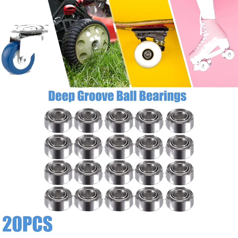 20pcs 3x7x3mm Double Metal Shield Single Row Deep Groove Ball Bearings