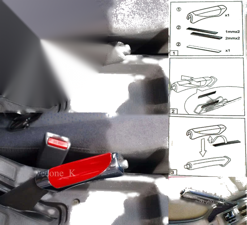 Chevrolet Suzuki Isuzu Universal Handbrake Cover Chrome/White Carbon