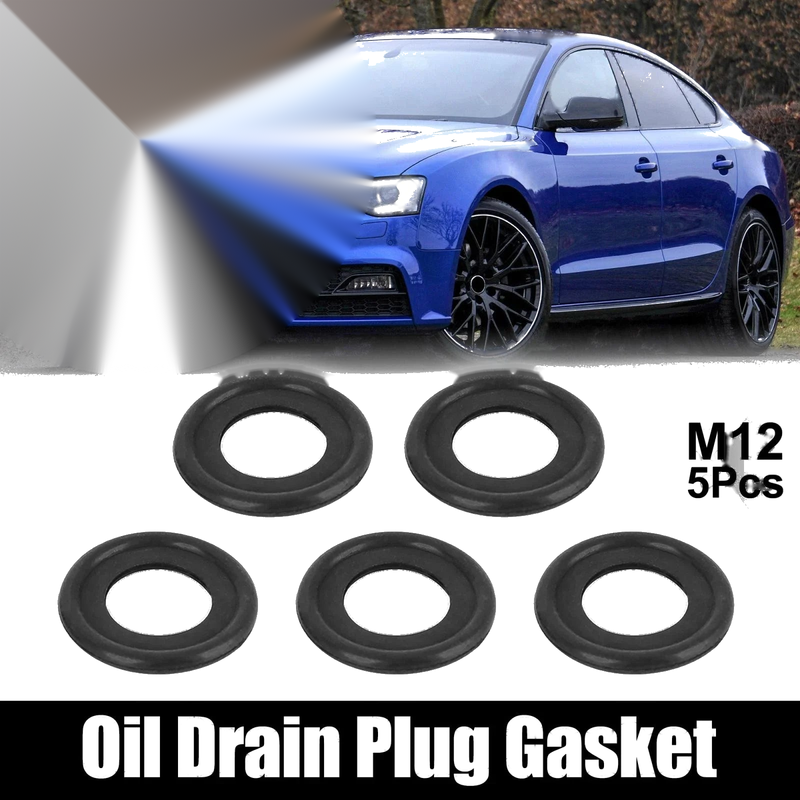 Buick Chevy 5pcs M12 Universal Rubber Oil Drain Plug Gasket O Ring