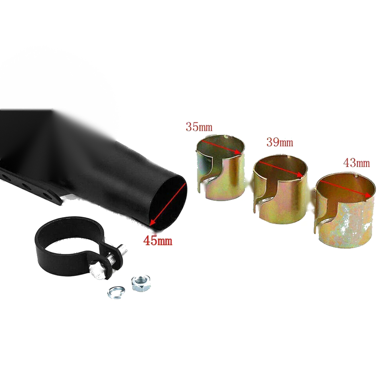GSXR 750, YZF R6 2 x Black Cafe Reverse Cone Megaphone Exhaust Pipes