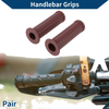 Motorcycle 7/8" 22mm Hand Grips Rubber Red Brown