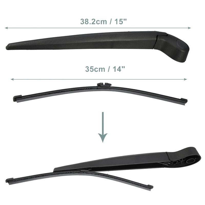 Volvo V70, XC70 Rear Wiper Blade Arm Set (2007-2016)