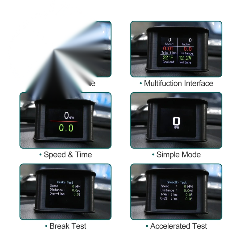 Car HUD Head Up Display Mini Digital Speedometer (No specific years)