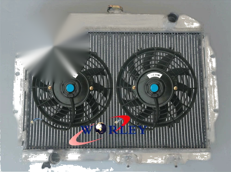 AMC AMX Ambassador Gremlin Javelin V8 Aluminum Radiator & Fans (58-74)