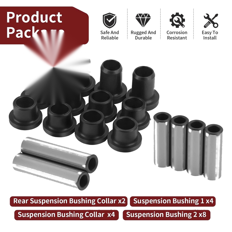 Arctic Cat 650 4x4 Rear Suspension Bushing & Collar Kit (2004–2012)