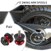 Motorbike Pair Swingarm Spool 10mm CNC Swing Arm Sliders Stand Red