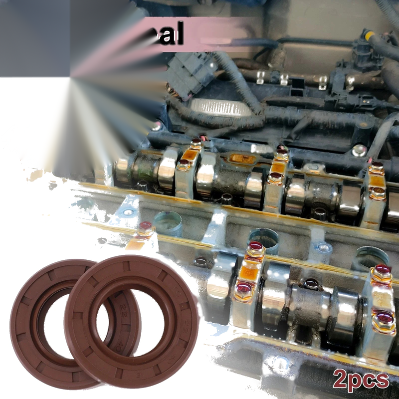 Oil Seal Rotary Shaft Seal FKM Rubber 22x40x8mm Brown 2 x