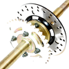 KANDI 125cc Quad ATV 890mm Rear Axle Assembly, Sprocket & Rotor
