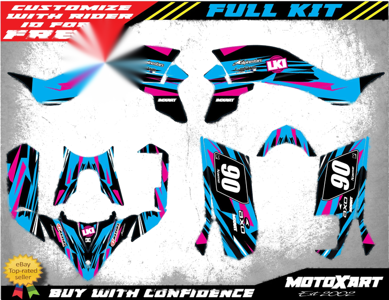 YFZ50 YFZ 50 Graphics Decals - Duke Style Sticker Kit (2004-2023)
