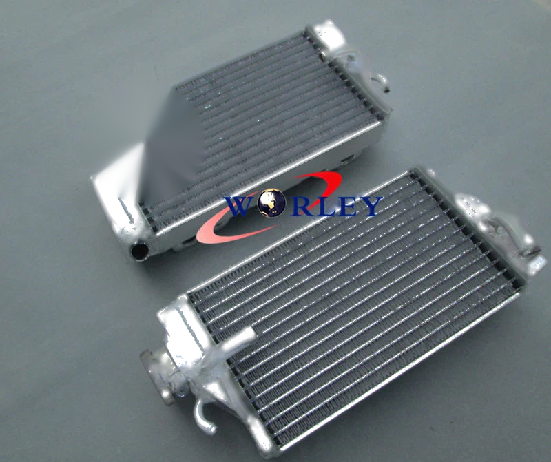 Honda CR125 CR125R Aluminum Radiator & Red Silicone Hoses (2004)