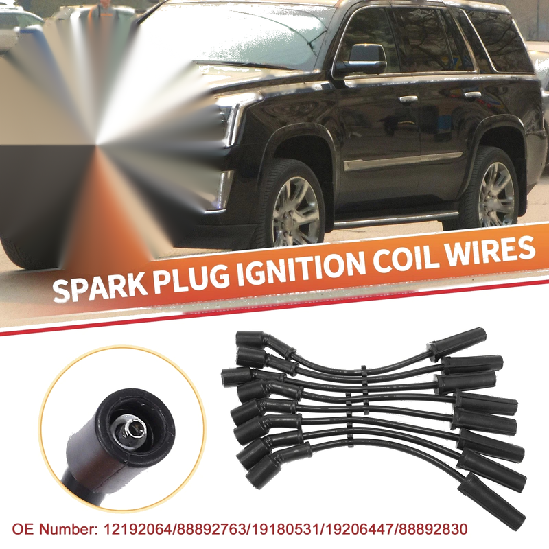 Cadillac CT5 V8 6.2L 8 Pcs Spark Plug Wire Ignition Coil Cable