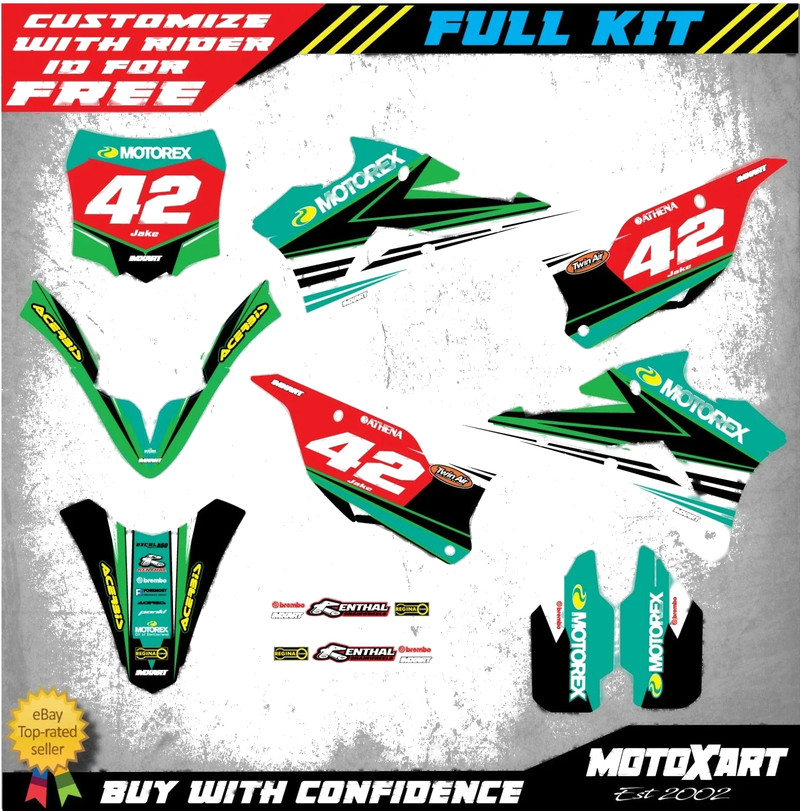 Kawasaki KX 85 - STRIKE Style Decals Custom Graphics Kit (2014-2021)