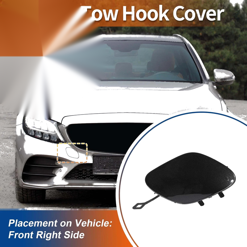 Mercedes-Benz Front Car Bumper (2019-2023) - Tenorite Grey Tow Hook Cover