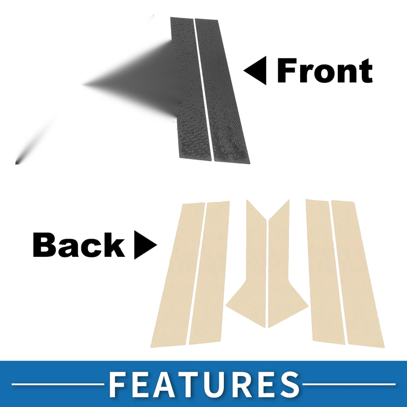 Ford Mondeo Fusion 6pcs Door Pillar Window Trim (2013-2023)