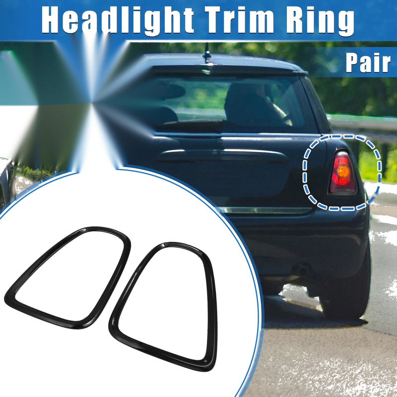 Mini Cooper R58 Coupe S Clubman (2008-2015) Black Taillight Trim Rings