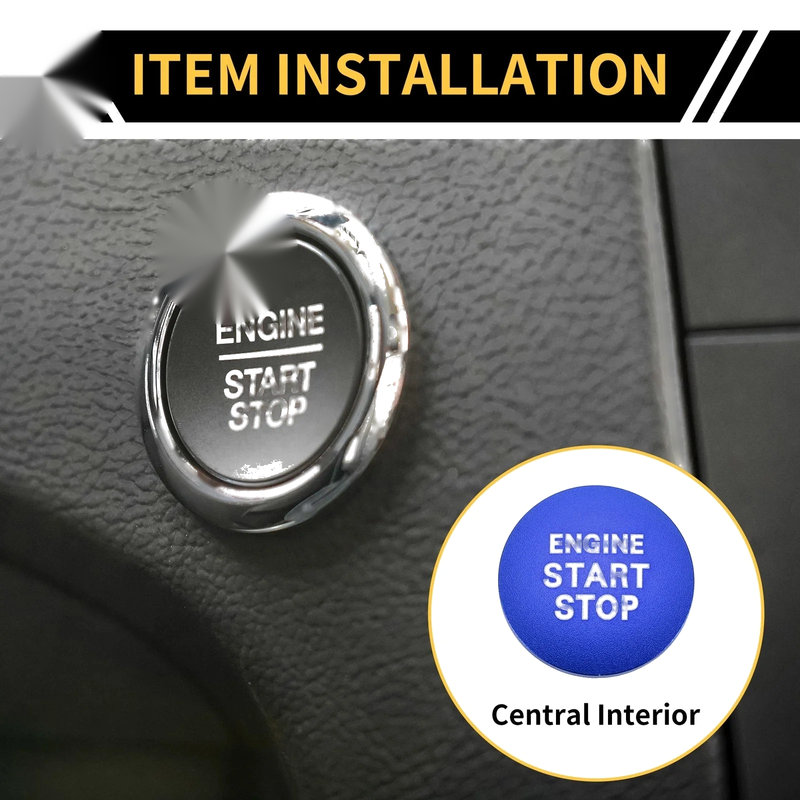 Toyota Tacoma Engine Start Stop Button Switch Knob Cover Blue (2016–2023)
