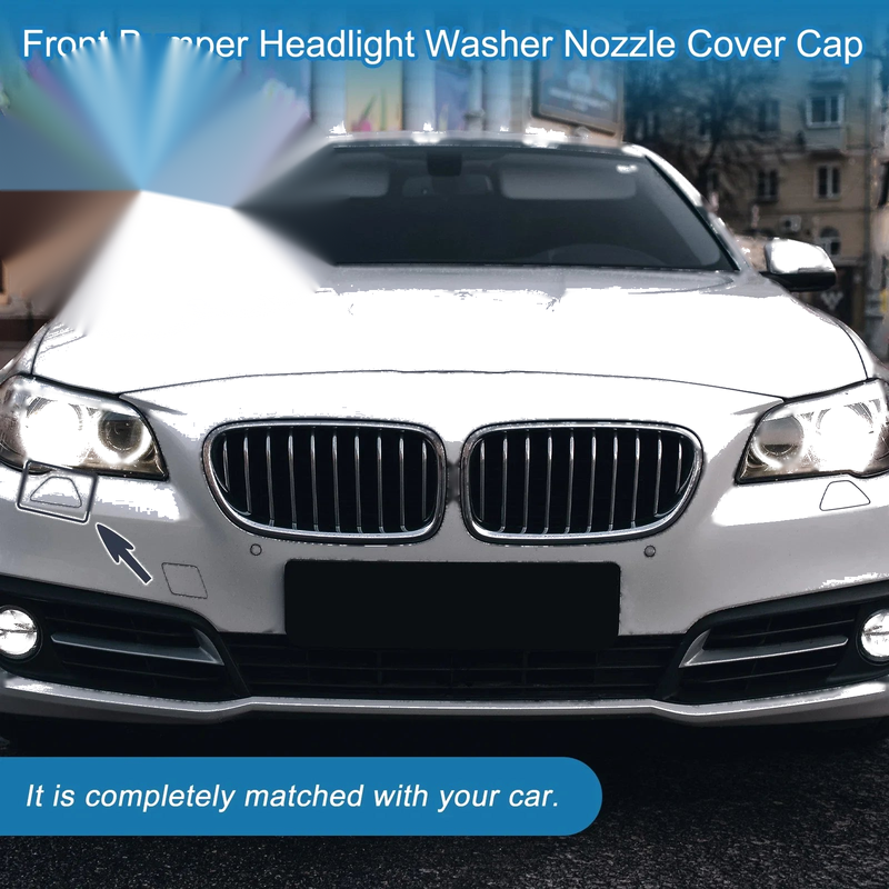 BMW M5 (2013-2016) Gray Right Bumper Headlight Washer Nozzle Cover Cap