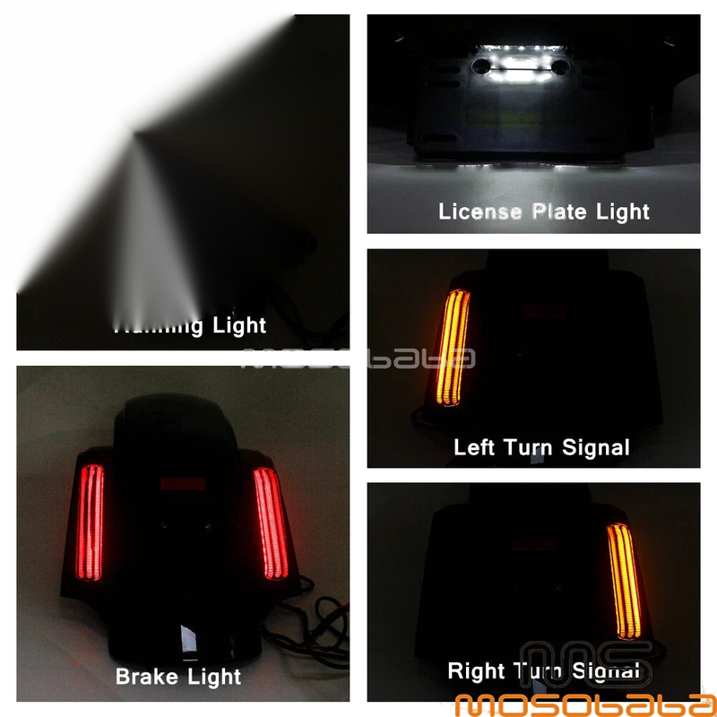 Harley Touring Street Glide FLHX CVO Style LED Rear Fender System (2014-2022)