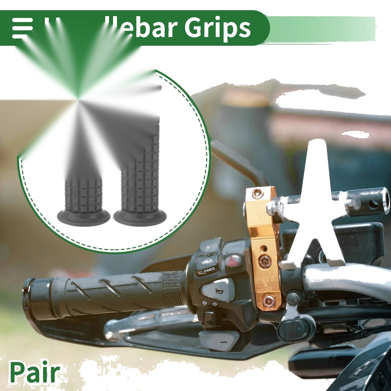 Motorcycle 25mm Hand Grips Cover TPU Gray