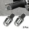Motorcycle Gray New Pair Universal 17mm Hand Grips End Caps Plug