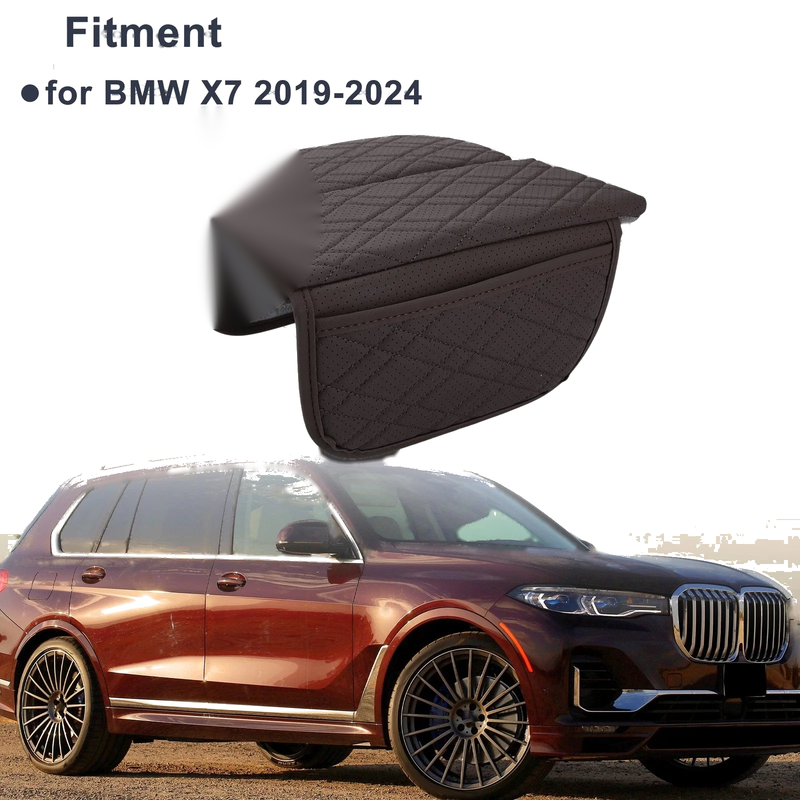 BMW X7 Dark Brown Center Console Cover with Storage Bag (2019 - 2024)