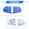 Toyota Highlander (2020-2022) Blue 13pcs Steering Wheel Button Covers