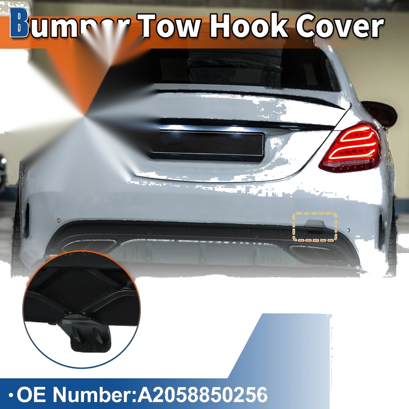 Mercedes-Benz W205 (2015-2021) Moon Grey Rear Bumper Tow Hook Cover