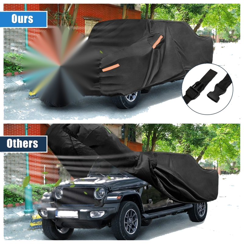 Jeep Gladiator JT 2020-2022 Waterproof Black Truck Car Cover